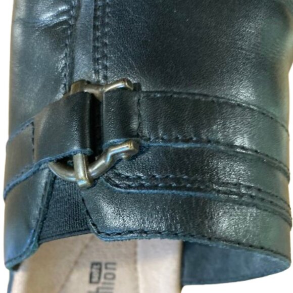 Clarks Collection Leather Slip On Clogs Black Hayla Marina Comfort Soles sz 8 - Picture 9 of 9